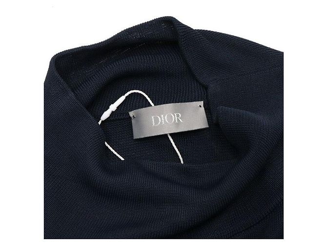 Dior Rollkragen-Kaschmirpullover mit großem Logo für Herren Blau - Ansicht 5