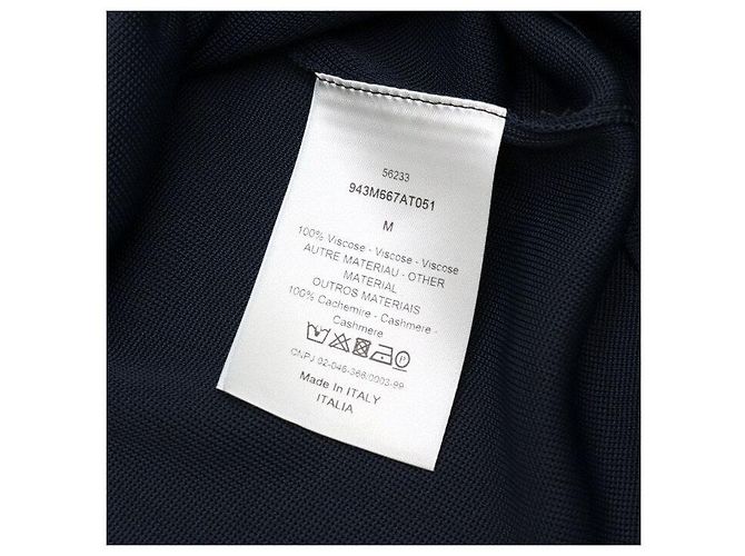 Dior Rollkragen-Kaschmirpullover mit großem Logo für Herren Blau - Ansicht 6