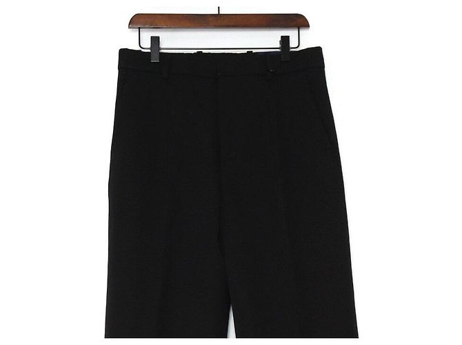 Louis Vuitton Pantaloni da uomo in cotone nero con spacco - vista 2