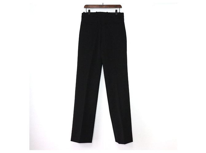 Louis Vuitton Pantaloni da uomo in cotone nero con spacco - vista 4