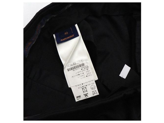 Louis Vuitton Pantaloni da uomo in cotone nero con spacco - vista 7