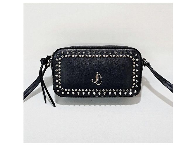 Jimmy Choo Mini borsa a tracolla in pelle con borchie Nero - vista 2