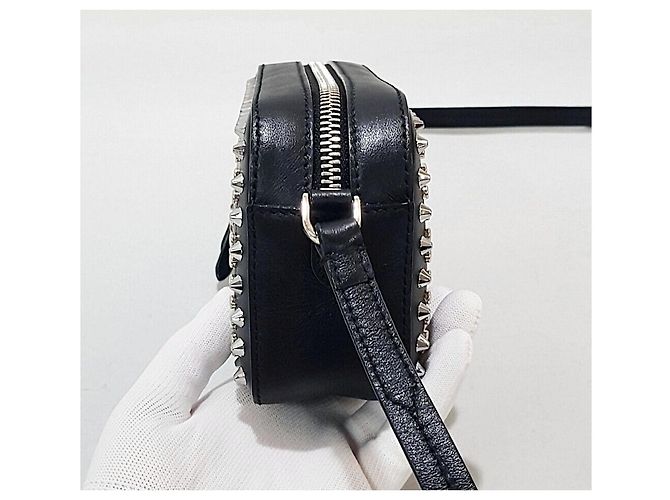 Jimmy Choo Mini borsa a tracolla in pelle con borchie Nero - vista 3