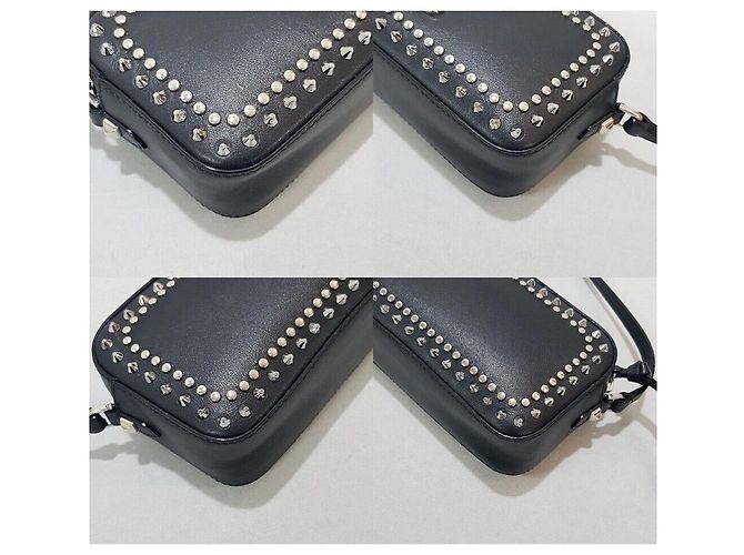 Jimmy Choo Mini borsa a tracolla in pelle con borchie Nero - vista 7
