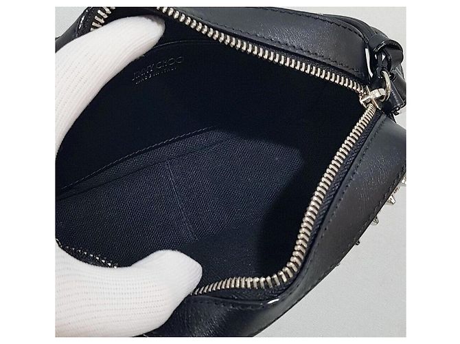 Jimmy Choo Mini borsa a tracolla in pelle con borchie Nero - vista 8