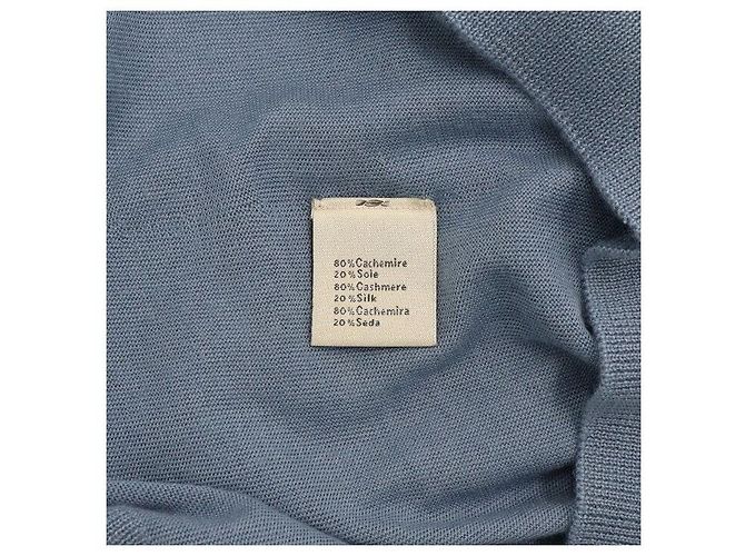 Hermès Hellblauer Herren-Cardigan aus Kaschmir-Seiden-Mischung - Ansicht 6