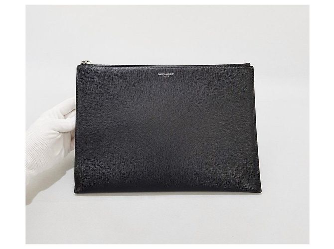 Saint Laurent Borsa Clutch Caviar Classica - vista 2
