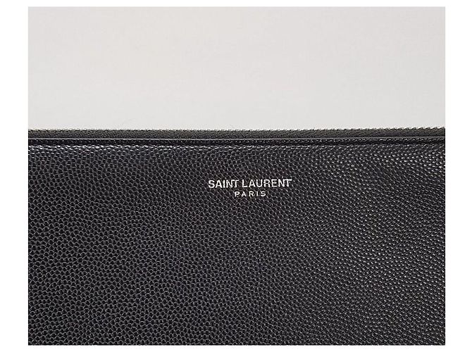 Saint Laurent Borsa Clutch Caviar Classica - vista 3