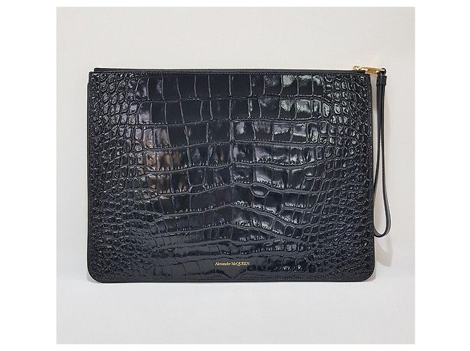 Clutch Gold Skull Alexander McQueen D'oro - vista 5
