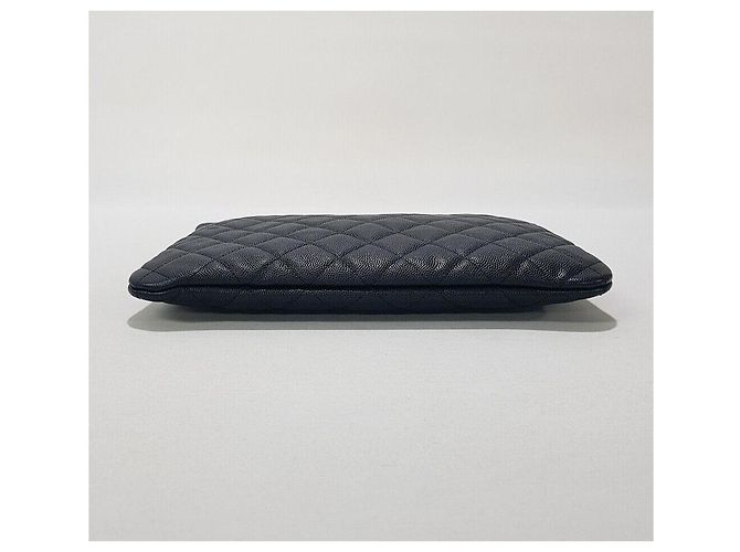 Chanel Clutch Black Caviar con logo CC Nero - vista 6