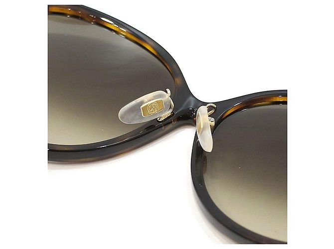 Gucci Gafas de sol oversize con estampado de leopardo Castaño - vista 7