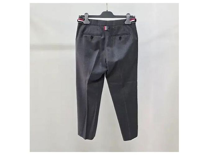 Thom Browne Wool Twill Count Slacks Pants Suit Black - view 4