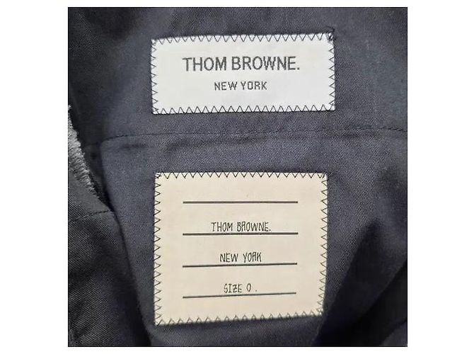 Thom Browne Wool Twill Count Slacks Pants Suit Black - view 7