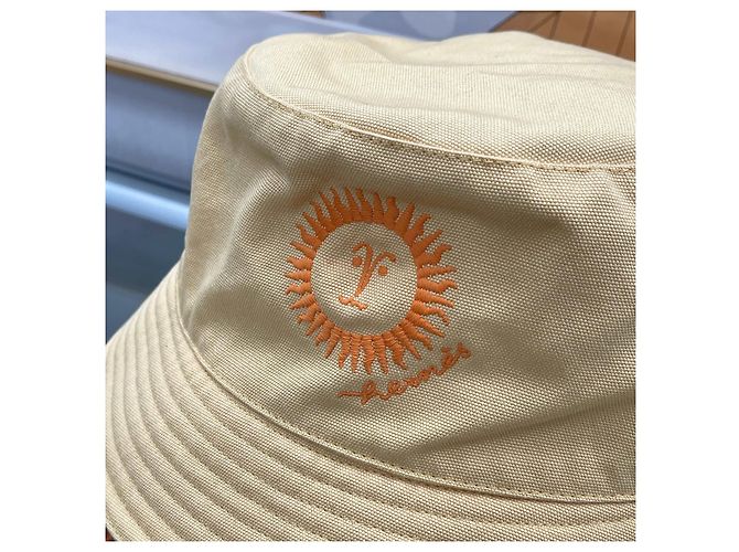 Hermès Cappello Bucket in Cotone Sunshine Giallo - vista 3
