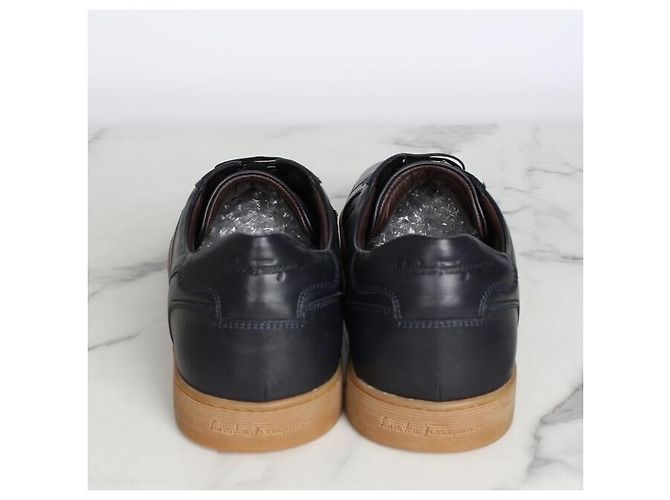 Salvatore Ferragamo Sneakers in pelle Gancini Nero - vista 5