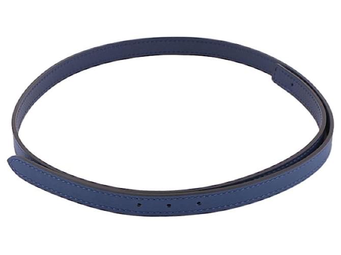 Hermès Mini hebilla de cinturón, correa de cuero reversible de doble cara Azul - vista 7