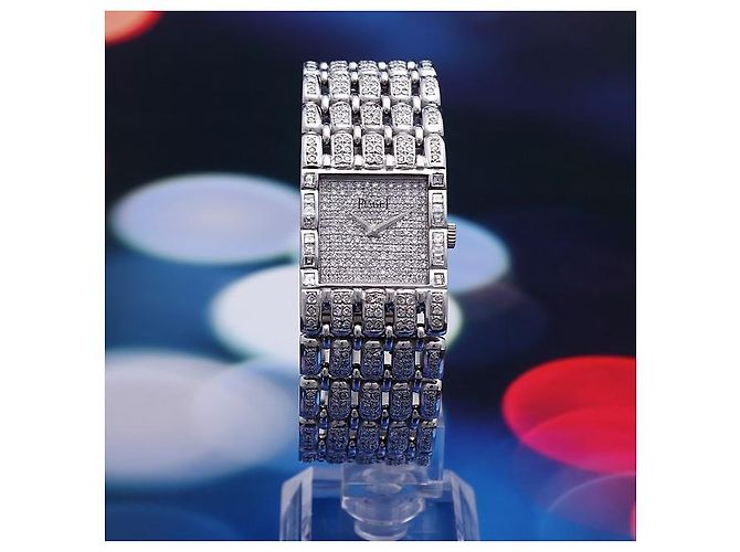 Piaget Orologio da uomo in oro bianco e diamanti Rosso - vista 3