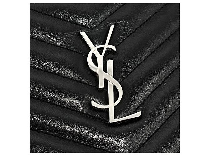Saint Laurent Clutch trapuntata Large Nera Nero - vista 8