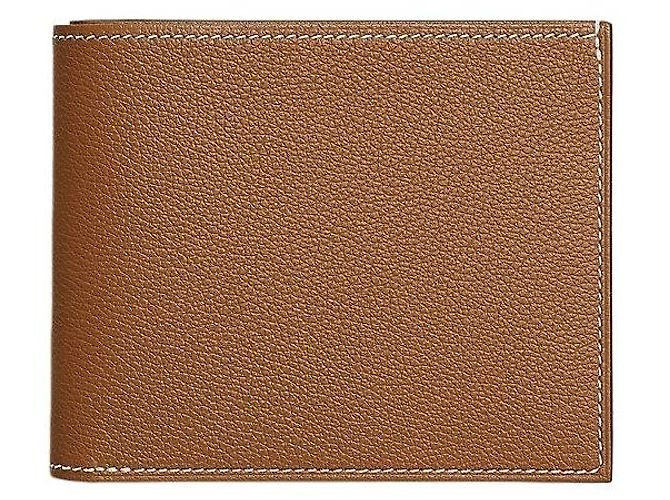 Hermès Portacarte compatto da uomo in Oro D'oro - vista 2