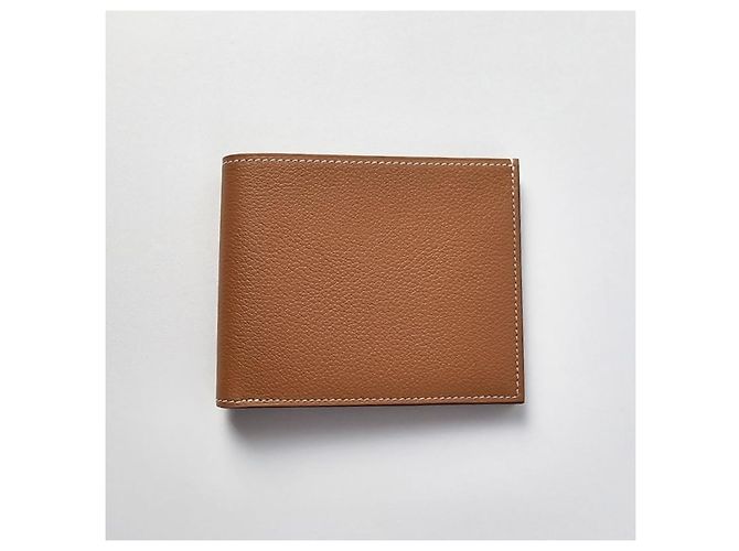 Hermès Portacarte compatto da uomo in Oro D'oro - vista 4