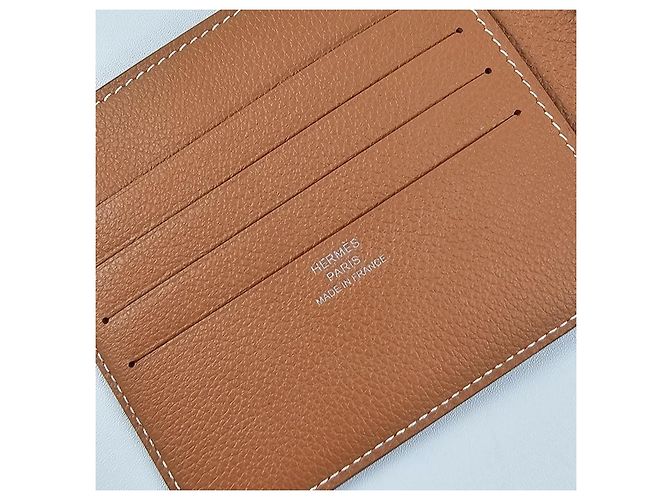 Hermès Portacarte compatto da uomo in Oro D'oro - vista 8