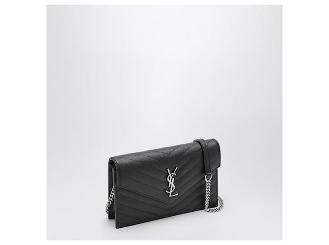 Clutch Monogram Saint Laurent Nero - vista 4
