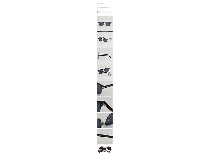 Tom Ford Occhiali da sole Oversized Square Metal Combination Asian Fit Multicolore - vista 4
