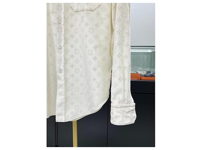 Louis Vuitton Camicia in velluto monogrammata Bianco - vista 4