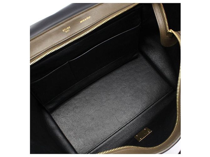 Céline Trapeze Schultertasche mit Goldakzenten Braun - Ansicht 11