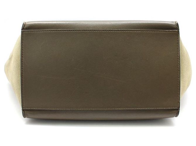 Céline Trapeze Schultertasche mit Goldakzenten Braun - Ansicht 4