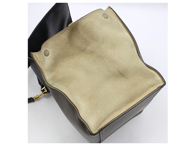 Céline Trapeze Schultertasche mit Goldakzenten Braun - Ansicht 7
