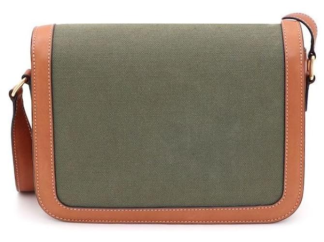 Céline Borsa a tracolla e a spalla in tessuto Triomphe Medium Marrone - vista 3