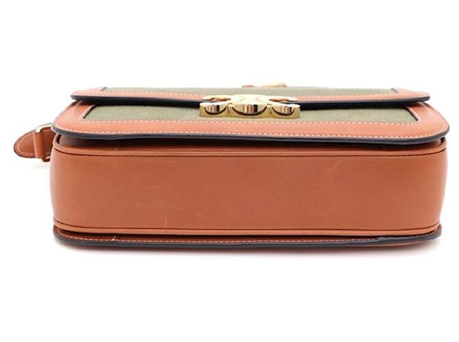 Céline Borsa a tracolla e a spalla in tessuto Triomphe Medium Marrone - vista 5