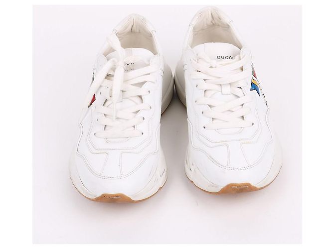 Gucci Sneakers Worldwide Patch Rhyton Bianco - vista 5