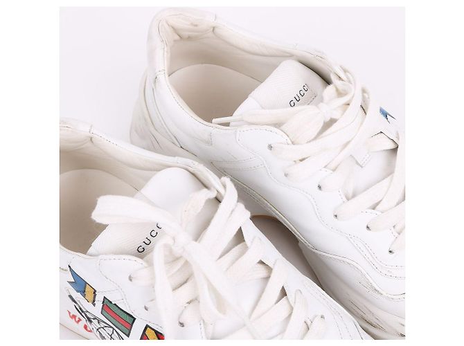 Gucci Sneakers Worldwide Patch Rhyton Bianco - vista 6
