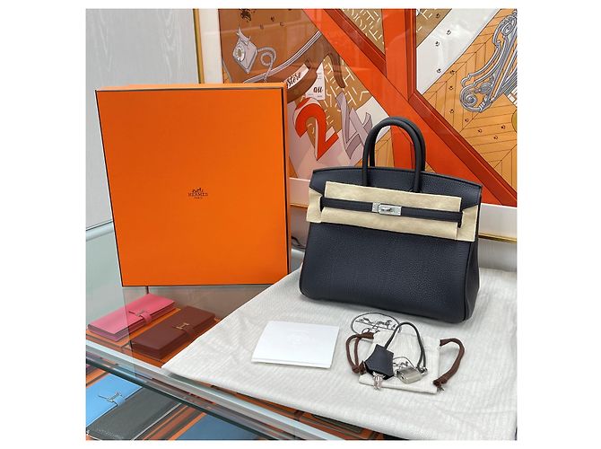 Hermès Birkin Togo Schwarz mit Silberhardware - Ansicht 10
