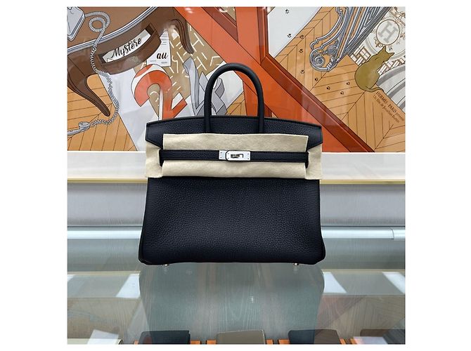 Hermès Birkin Togo Schwarz mit Silberhardware - Ansicht 2