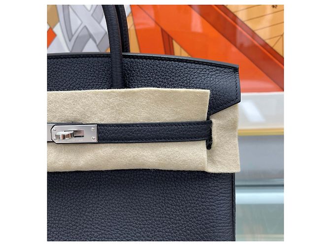 Hermès Birkin Togo Schwarz mit Silberhardware - Ansicht 3