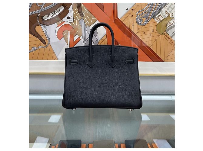Hermès Birkin Togo Schwarz mit Silberhardware - Ansicht 6