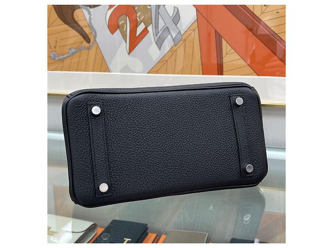 Hermès Birkin Togo Schwarz mit Silberhardware - Ansicht 8