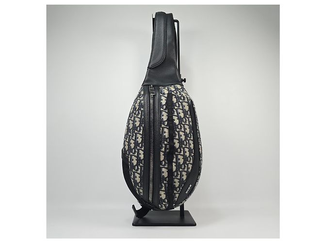 Dior Borsa da fianco in pelle di vitello granulata Oblique Jacquard Scarab - vista 3
