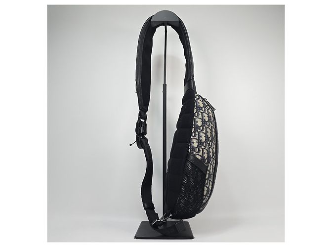 Dior Borsa da fianco in pelle di vitello granulata Oblique Jacquard Scarab - vista 4