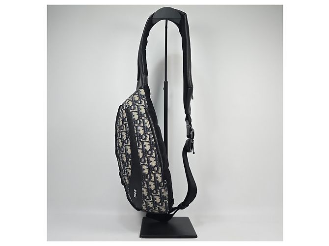 Dior Borsa da fianco in pelle di vitello granulata Oblique Jacquard Scarab - vista 6