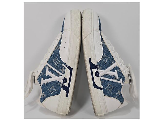 Louis Vuitton Sneakers Denim Charlie Arancione - vista 3
