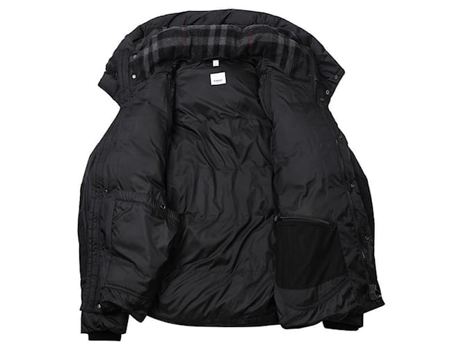 Burberry Giacca imbottita con cappuccio e patch con logo Nero - vista 5
