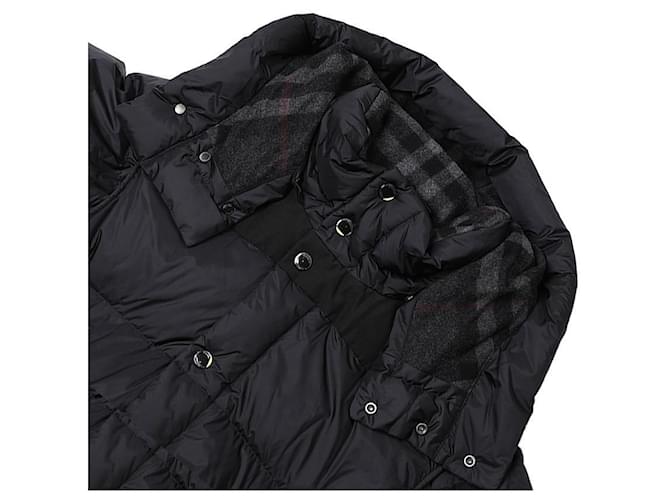 Burberry Giacca imbottita con cappuccio e patch con logo Nero - vista 6