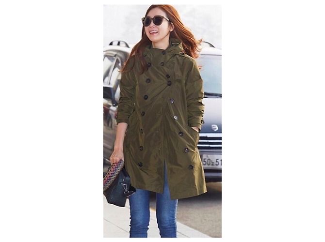 Burberry Trench Coat Khaki Estado Castaño - vista 7