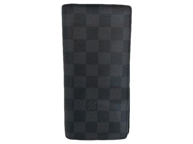 Louis Vuitton LV Black Brazza Wallet Damier Graphite Canvas Men's Long Wallet Brown - view 8