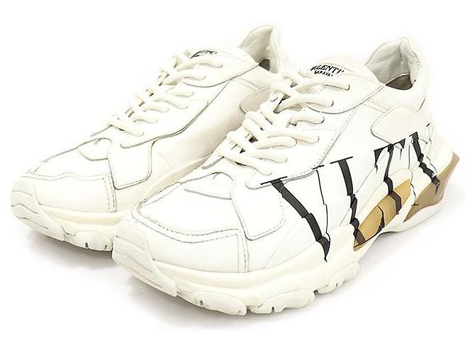 Valentino Sneakers basse White Leather Bounce VLTN da donna Bianco - vista 2
