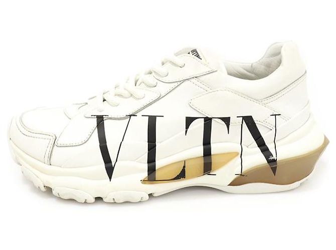 Valentino Sneakers basse White Leather Bounce VLTN da donna Bianco - vista 3
